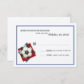 ヴィンテージサッカーバー（ユダヤ教の）バル・ミツバーリプライ感じオン 出欠カード (正面/裏面)