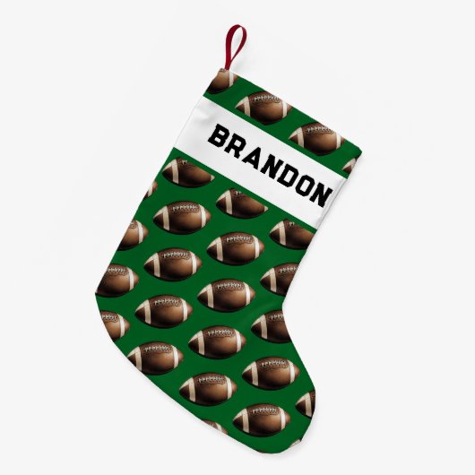 ヴィンテージサッカーパターン名 スモールクリスマスストッキング (正面 (吊り時))