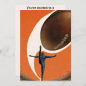 ヴィンテージサッカープレーヤーゲーム招待状 招待状 (正面/裏面)