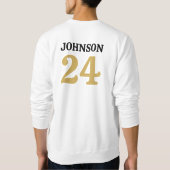 ヴィンテージサッカーヘルメットの名前をカスタムすると番号 スウェットシャツ (裏面)