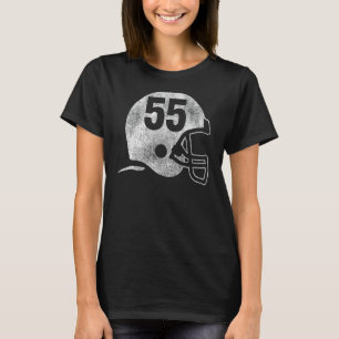 ヴィンテージサッカーヘルメットプレーヤー番号55 1 Tシャツ
