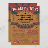 ヴィンテージサッカーベビーシャワー招待状 招待状 (正面/裏面)