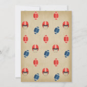 ヴィンテージサッカーベビーシャワー 招待状 (裏面)