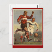 ヴィンテージサッカーポスター ポストカード (正面/裏面)
