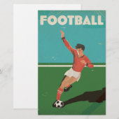 ヴィンテージサッカーポスター 便箋 (正面/裏面)