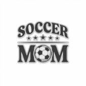 ヴィンテージサッカーママTシャツベクター デザイン_1 シール (正面)