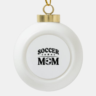 ヴィンテージサッカーママTシャツベクター デザイン_1 セラミックボールオーナメント