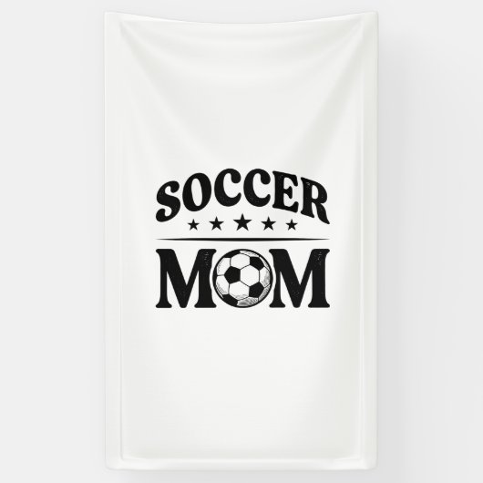 ヴィンテージサッカーママTシャツベクター デザイン_1 横断幕 (縦)