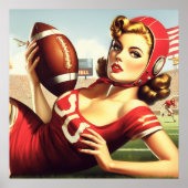 ヴィンテージサッカー女子 ポスター (正面)