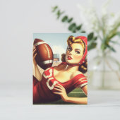 ヴィンテージサッカー女子 ポストカード (スタンド正面)