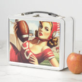 ヴィンテージサッカー女子 メタルランチボックス (インサイチュ)