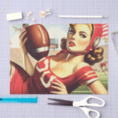 ヴィンテージサッカー女子 薄葉紙 (クラフト)