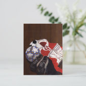 ヴィンテージサッカー絵画の ポストカード (スタンド正面)