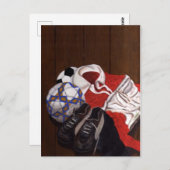 ヴィンテージサッカー絵画の ポストカード (正面/裏面)