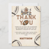 ヴィンテージサッカー誕生日サンキューカード サンキューカード (正面)