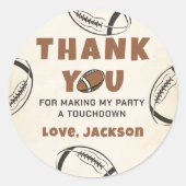 ヴィンテージサッカー誕生日シール ラウンドシール (正面)