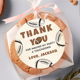 ヴィンテージサッカー誕生日シール ラウンドシール