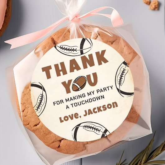 ヴィンテージサッカー誕生日シール ラウンドシール