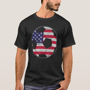 ヴィンテージサッカー7月4日(金)男子USA米国国旗B Tシャツ