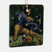 ヴィンテージサッカー,子供,男遊の子のスポーツ セラミックオーナメント (右)