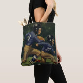 ヴィンテージサッカー，子供，男遊の子のスポーツ トートバッグ (クローズアップ)