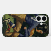 ヴィンテージサッカー，子供，男遊の子のスポーツ Case-Mate iPhoneケース (裏面 (横))