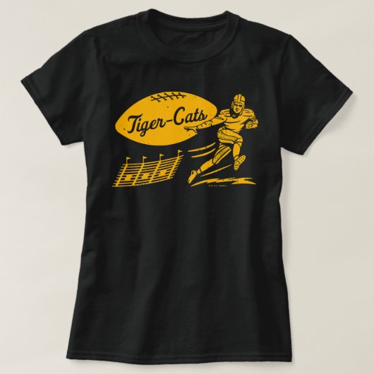 ヴィンテージサッカー – Hamilton Tiger-Cats (Yellow Tig) Tシャツ (デザイン正面)