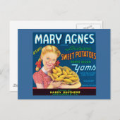 ヴィンテージサツマイモ食品ラベル ポストカード (正面/裏面)