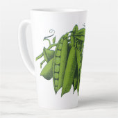 ヴィンテージサトウキビ，食品，健康な野菜 カフェラテマグ (左アングル)