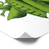 ヴィンテージサトウキビ，食品，健康な野菜 ポスター (角)