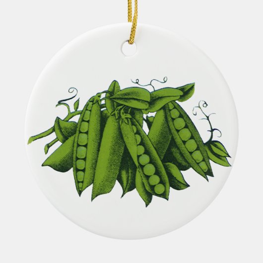 ヴィンテージサトウピーナッツ、ヘルシーフード野菜 セラミックオーナメント (正面)