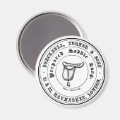 ヴィンテージサドルソープファームハウスブラック&ホワイト マグネット (正面/裏面)