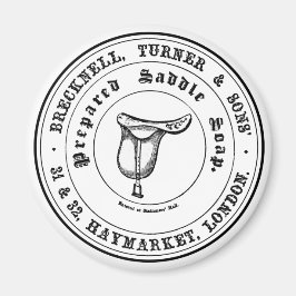 ヴィンテージサドルソープファームハウスブラック&ホワイト マグネット