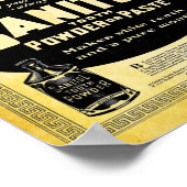 ヴィンテージサニトール歯粉末又はペーストプリント ポスター (角)