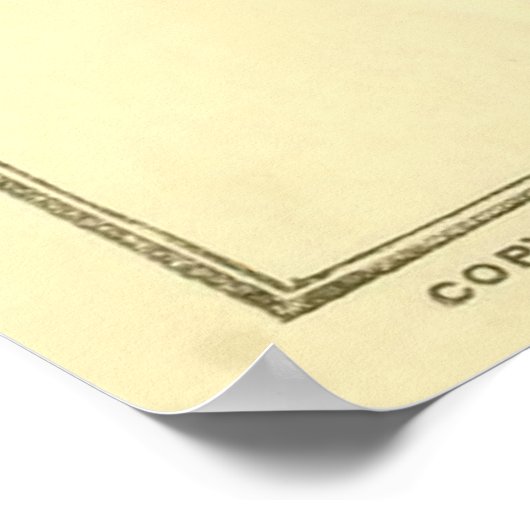 ヴィンテージサバンナのジョージアの地図(1890) ポスター (角)