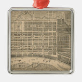 ヴィンテージサバンナ・ジョージアの地図(1818) メタルオーナメント (正面)