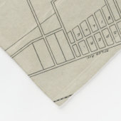 ヴィンテージサバンナ・ジョージアの地図（1917年） フリースブランケット (角)