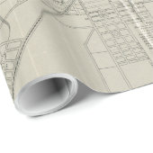 ヴィンテージサバンナ・ジョージアの地図（1917年） ラッピングペーパー (ロールコーナー)