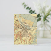 ヴィンテージサバンナ・ジョージアの地図(1942年) ポストカード (スタンド正面)