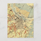 ヴィンテージサバンナ・ジョージアの地図(1942年) ポストカード (正面)