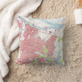 ヴィンテージサバンナ・ジョージアの地図(1955年) 2 クッション (ブランケット)