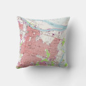 ヴィンテージサバンナ・ジョージアの地図(1955年) 2 クッション (裏面)