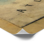 ヴィンテージサバンナ・ジョージア南北戦争の地図(1864年) ポスター (角)