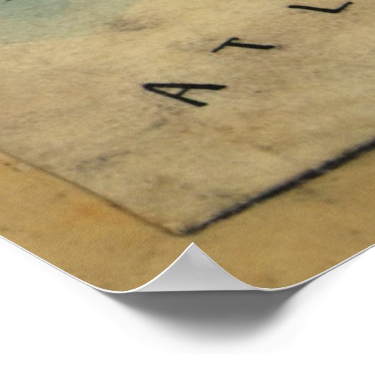 ヴィンテージサバンナ・ジョージア南北戦争の地図（1864年） ポスター (角)