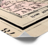 ヴィンテージサバンナGAの地図(1877) ポスター (角)