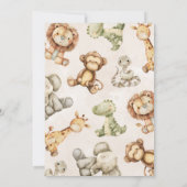 ヴィンテージサファリプラッシュベビーシャワー招待状 招待状 (裏面)