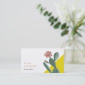 ヴィンテージサボテンのカラーブロック名刺 名刺 (スタンド正面)