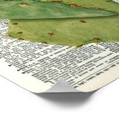 ヴィンテージサボテンの植物芸術の辞書ページ11 ポスター (角)