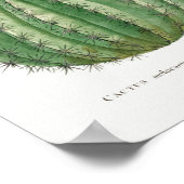 ヴィンテージサボテンイラストレーション ポスター (角)