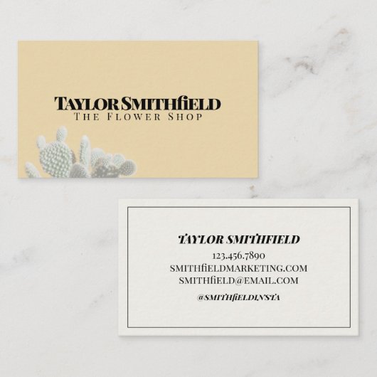 ヴィンテージサボテン名刺 名刺 (正面/裏面)